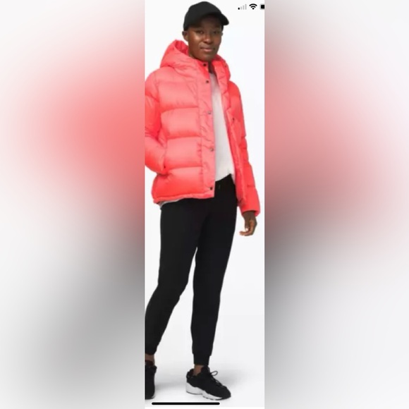 Lululemon Wunder Puff Puffer Insulated Coat Flare Orange Jacket size 6 EUC - Picture 4 of 7
